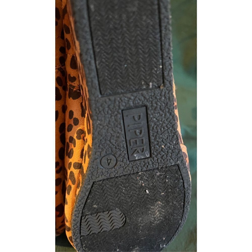 Piper Girls Women's Animal Print Size Zip Wedge Ankle Boots Brown BlackSize 4M - Picture 7 of 8